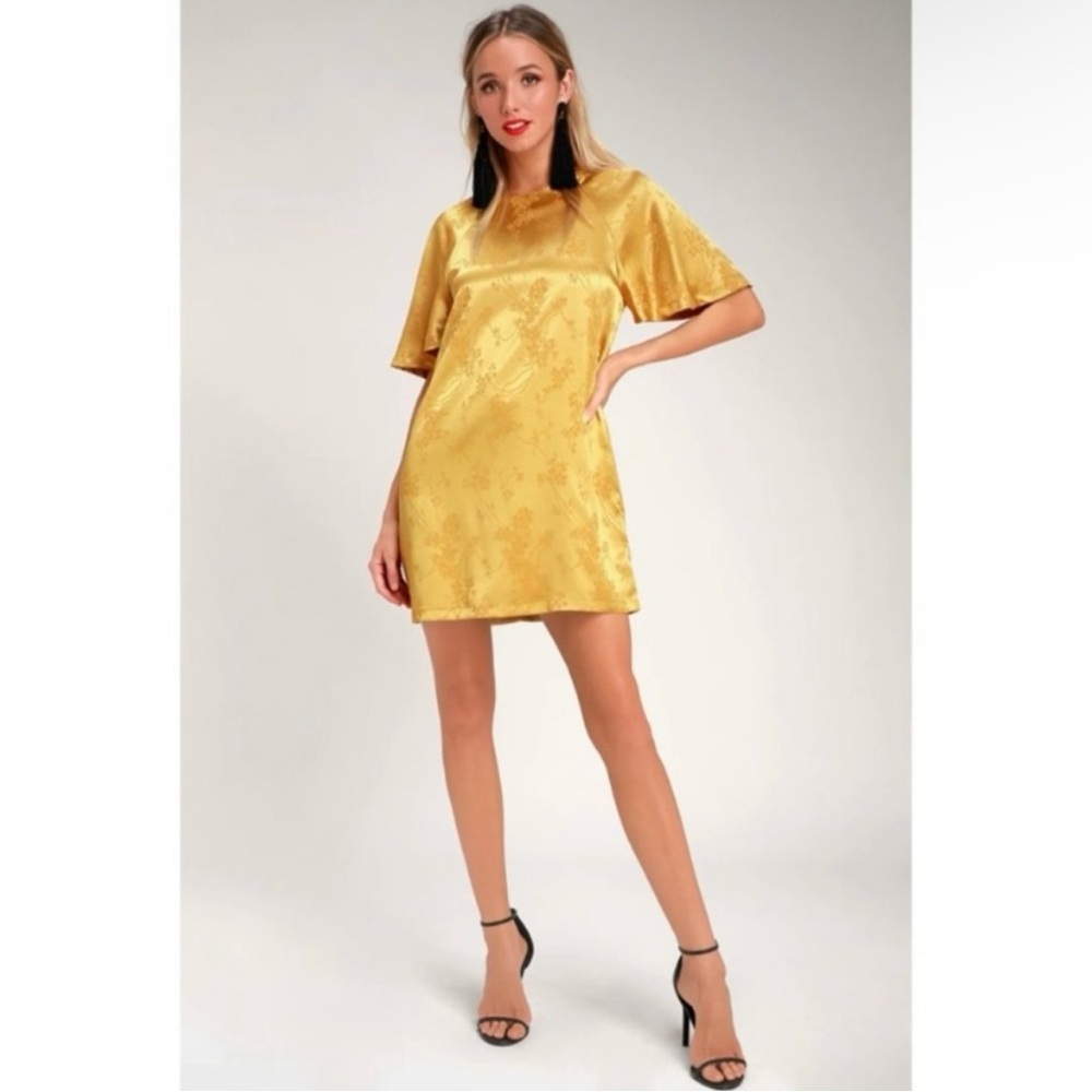 Casual and fun satin /jacquard going out mini dress from lulus!